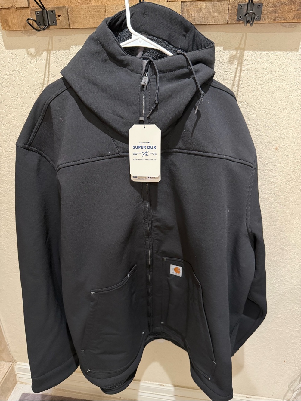 Carhartt Black Hooded Super Dux Zip Jacket